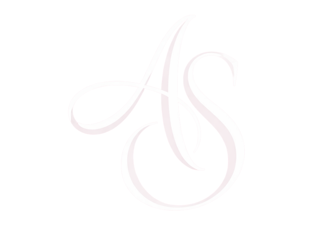 White 'AS' logo on a red background